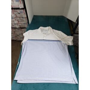 Vineyard Vines White and Blue Striped Men’s Polo